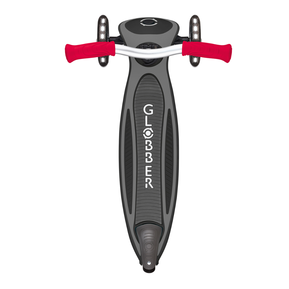 Globber Master Scooter with Lights - Black/Red