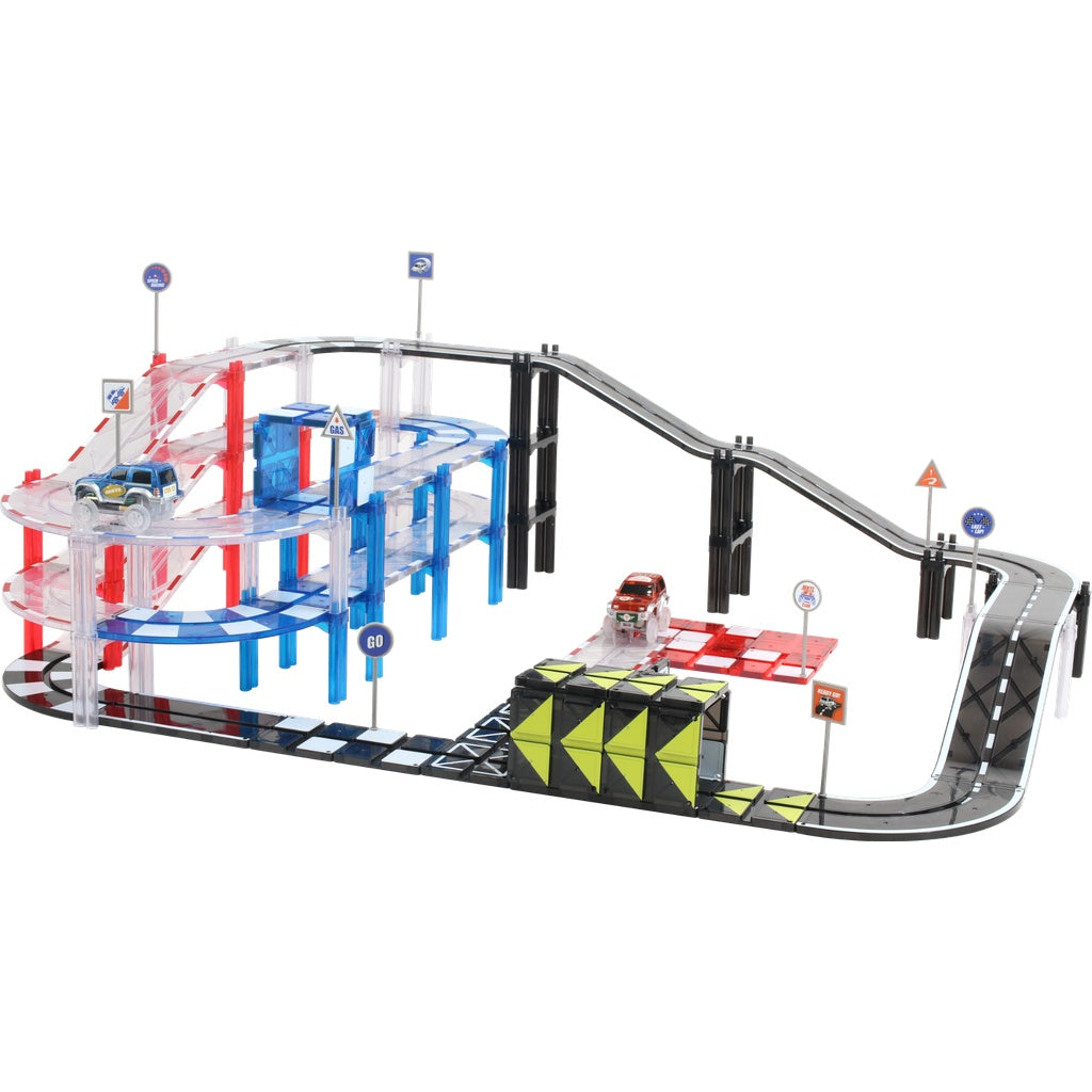 MNTL Classic Magnetic Track Car Set 101 Pcs
