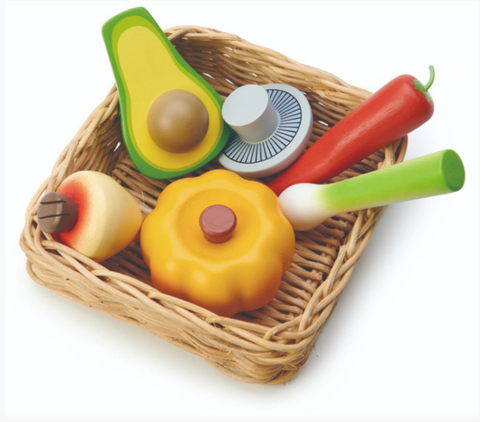 Tender Leaf Toys Pretend Veggie Basket
