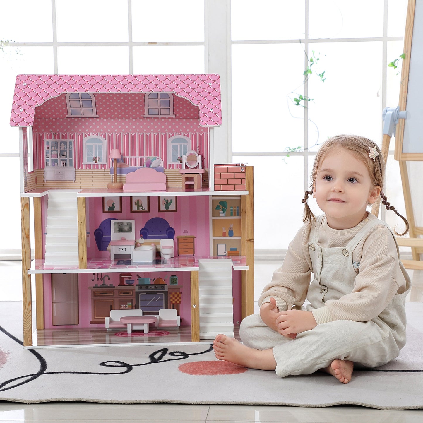 ALL 4 KIDS Eliana 3 Level Dollhouse