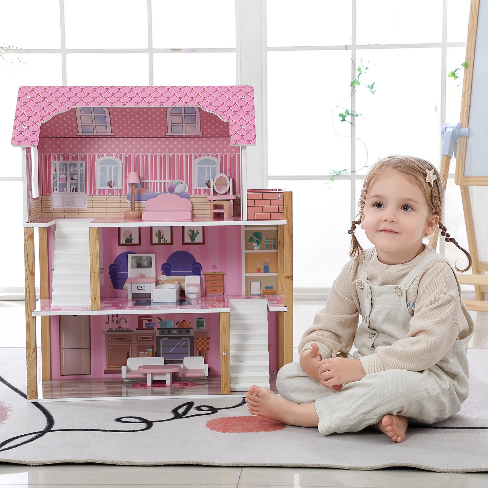 ALL 4 KIDS Eliana 3 Level Dollhouse