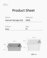 ALL 4 KIDS Hannah Combined Storage Unit - Grey