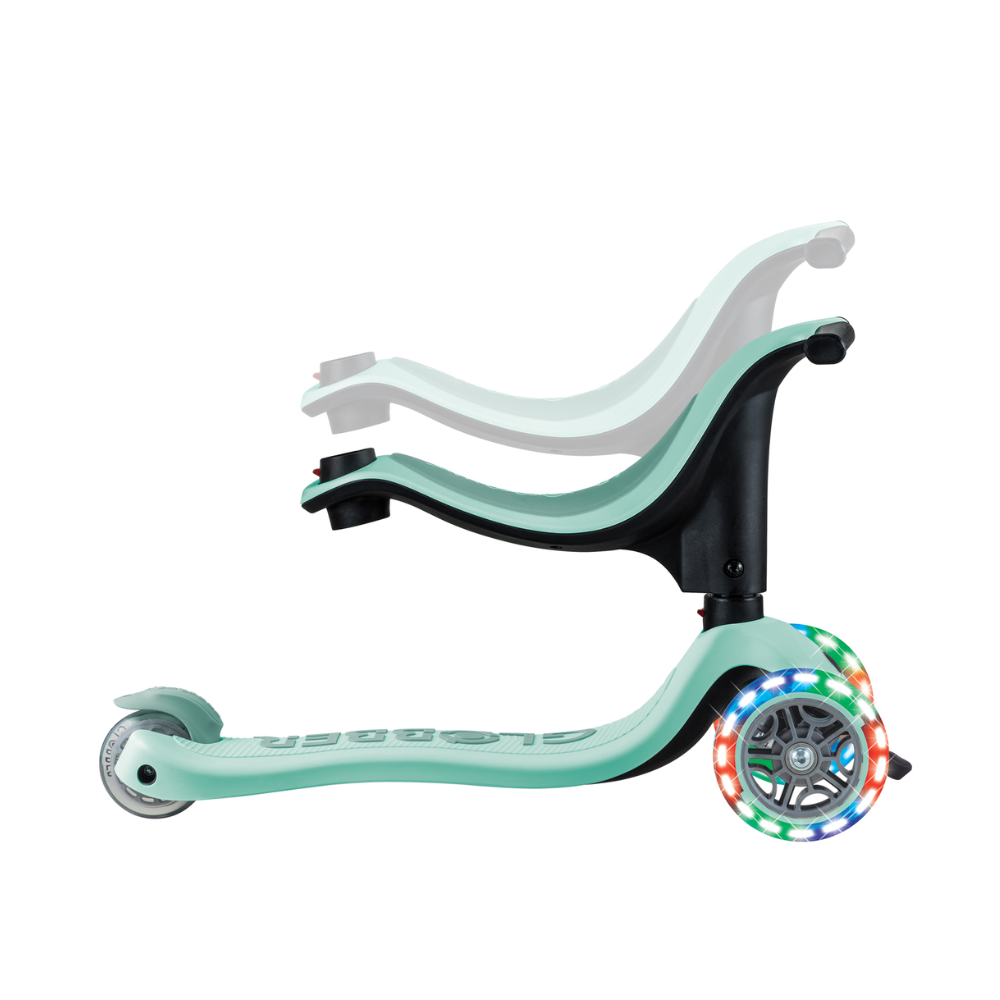 Globber Go Up Sporty Lights 360 Scooter - Mint/ Pistachio