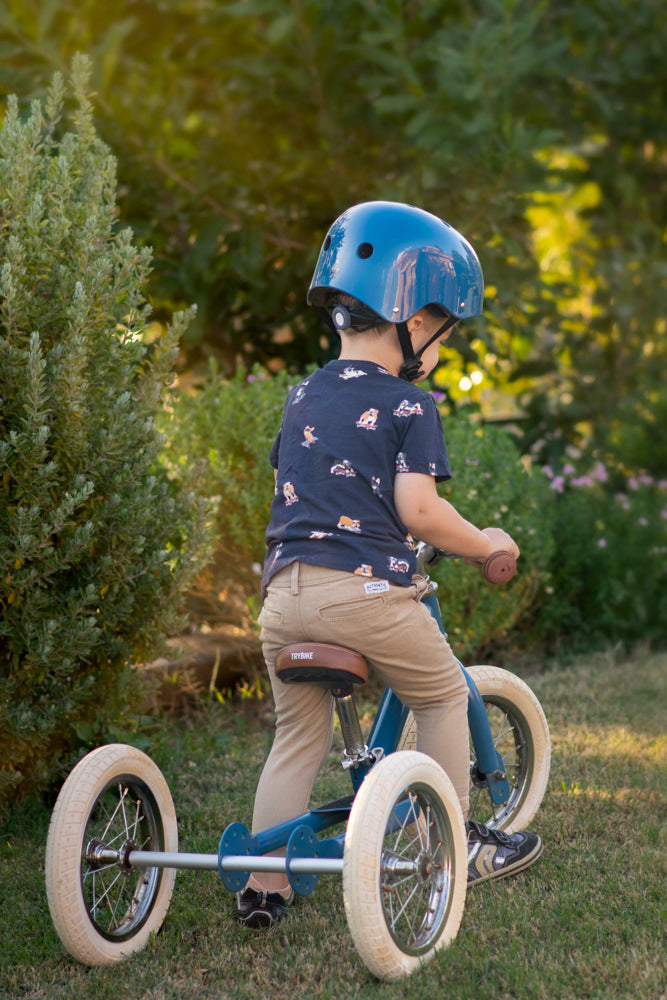 Trybike 2 in 1 Steel Balance Bike and Tricycle - Vintage Blue