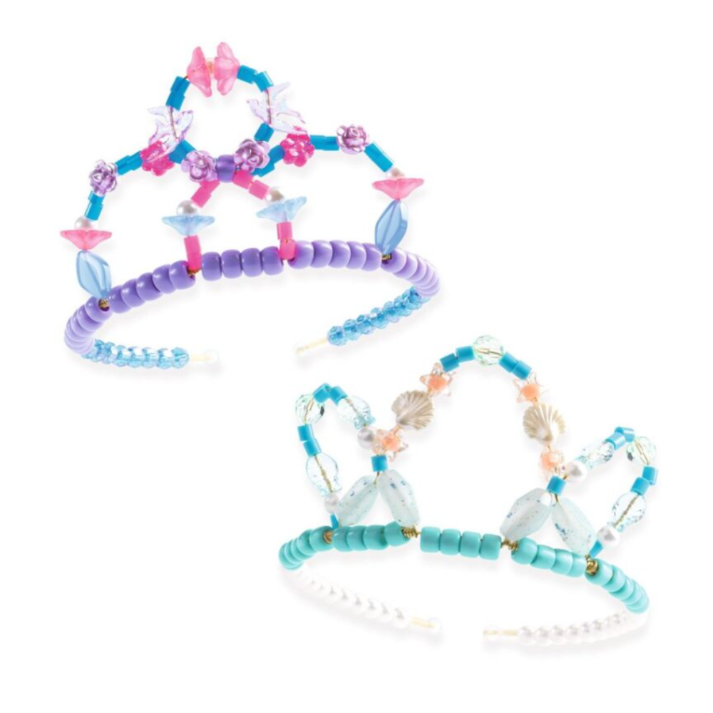 Djeco Duo of Tiaras Blue & Purple Bead Kit