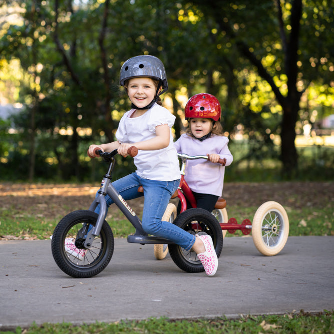 Trybike 2 in 1 Steel Balance Bike and Tricycle - Vintage Grey