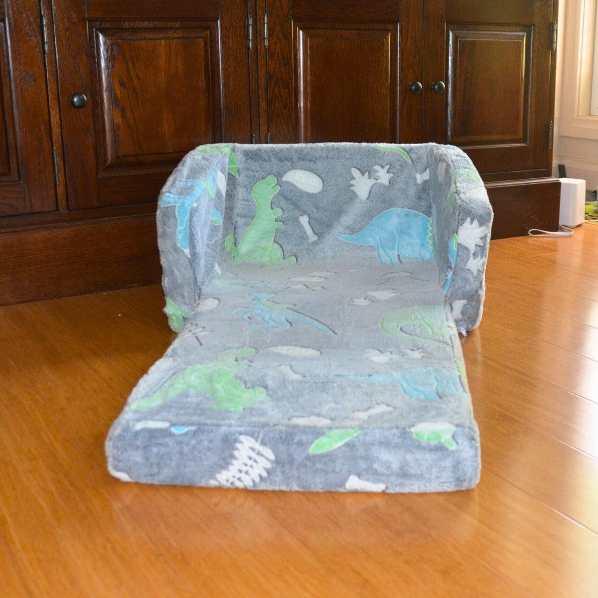 All 4 Kids Samuel The Dino Kid Couch with Storage