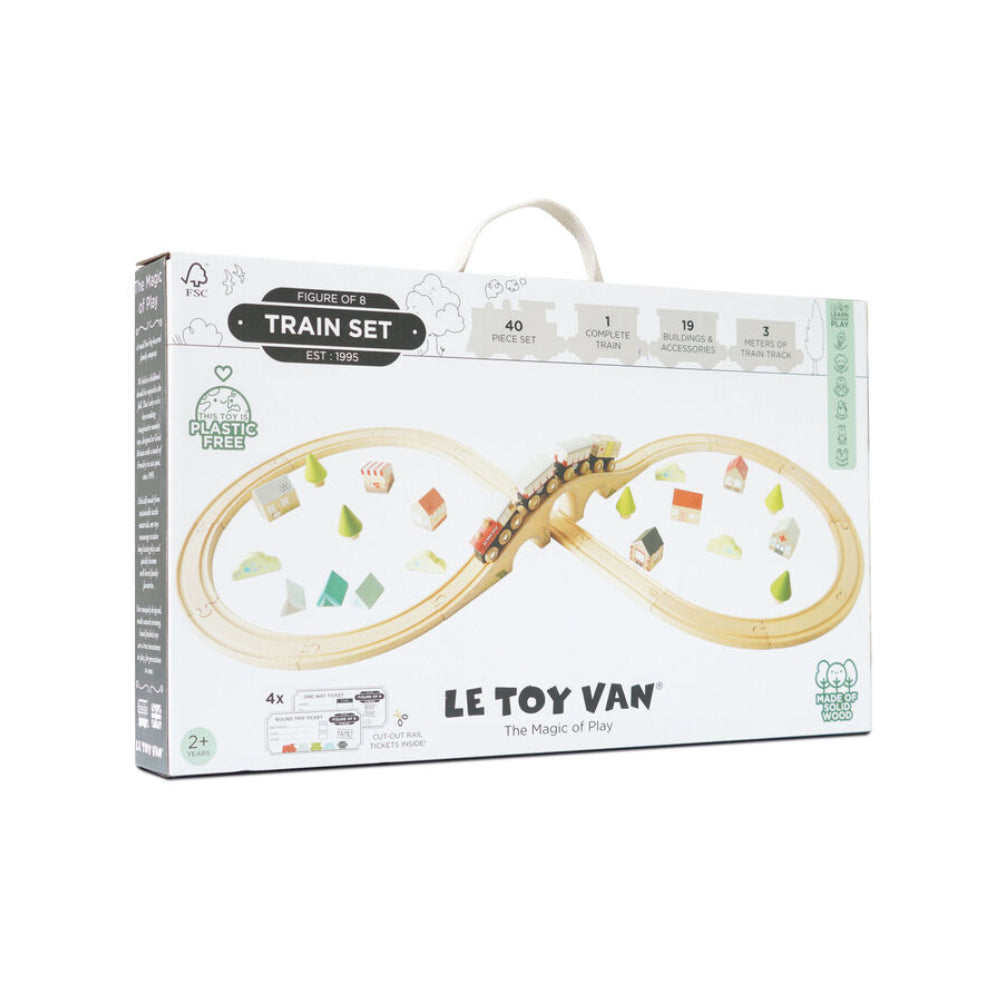 Le Toy Van Figure of 8 Train Set - 40 Pieces
