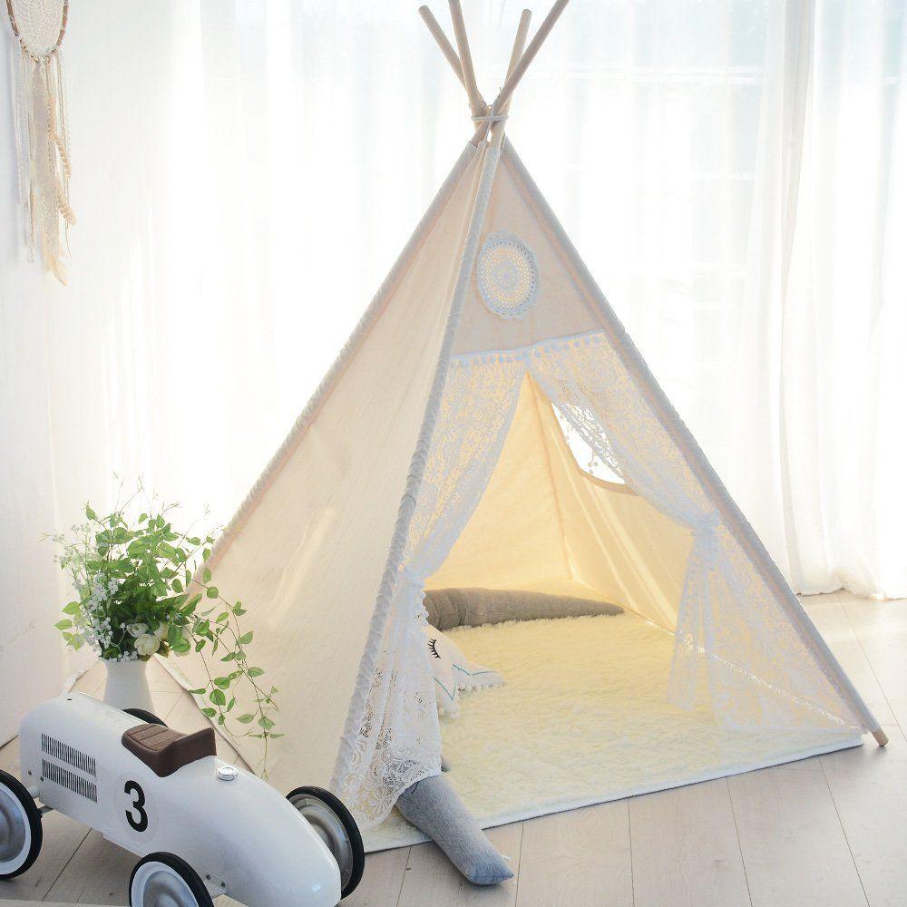 ALL 4 KIDS Allison Lace Kids Square Teepee Tent