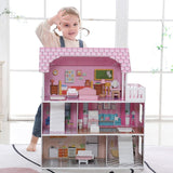 ALL 4 KIDS 3 Level Paisley Dollhouse with Furniture