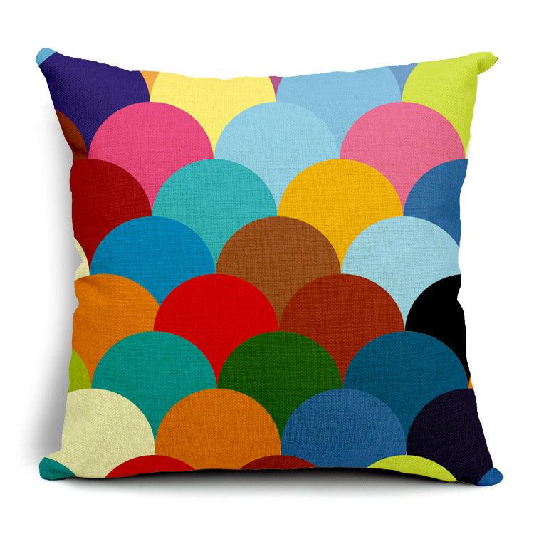 All 4 Kids 45cm Square Throw Pillow Cushion Cover - Coloruful Pattern
