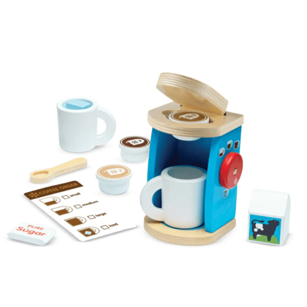 Melissa & Doug Wooden Brew & Serve Coffee Set