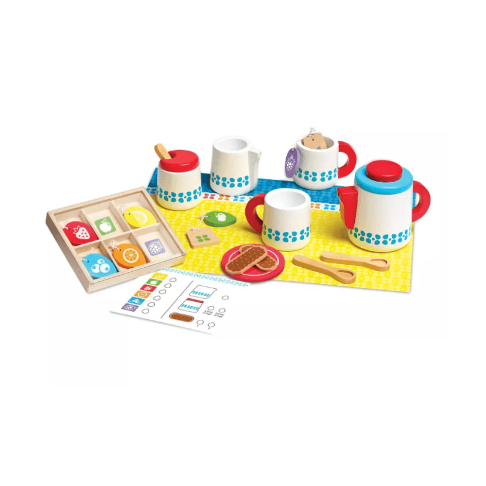 Melissa & Doug Wooden Steep & Serve Tea Set