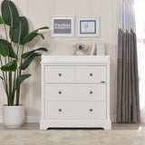 JOY BABY Comet 4 Drawer Chest of Drawer Change Table - White