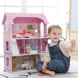 ALL 4 KIDS 3 Level Paisley Dollhouse with Furniture