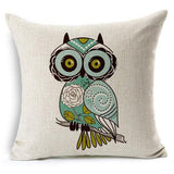 All 4 Kids 45cm Square Throw Pillow Cushion Cover - Owl