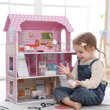 ALL 4 KIDS 3 Level Paisley Dollhouse with Furniture