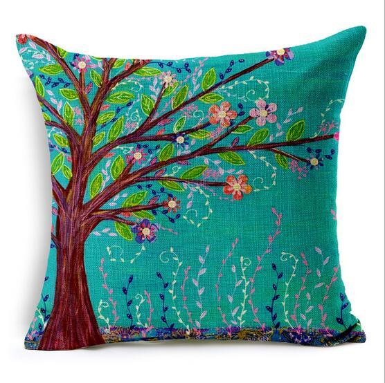 All 4 Kids 45cm Square Throw Pillow Cushion Cover - Vivid Tree