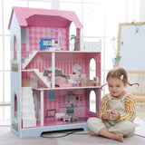 ALL 4 KIDS 3 Level Quinn Dollhouse with Furniture