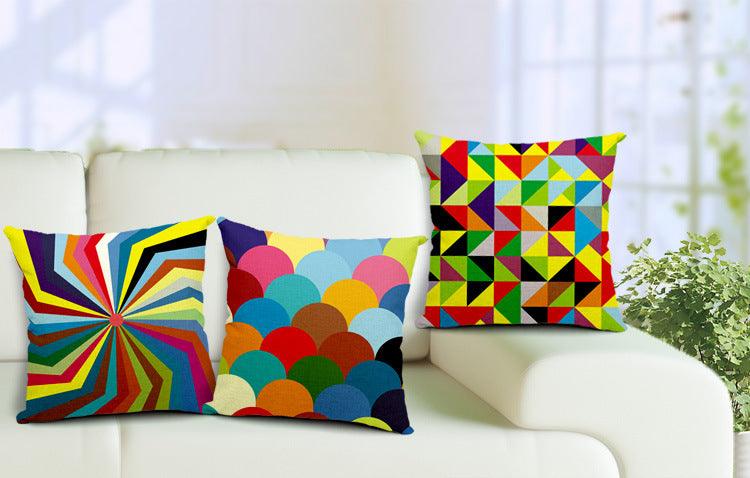All 4 Kids 45cm Square Throw Pillow Cushion Cover - Coloruful Pattern