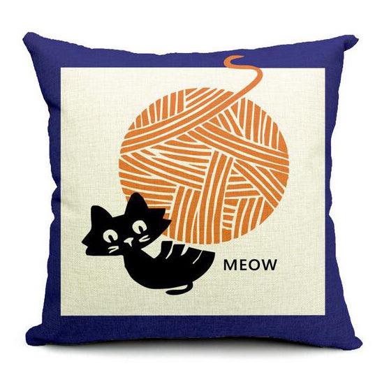 All 4 Kids 45cm Square Throw Pillow Cushion Cover - Pussy Cat