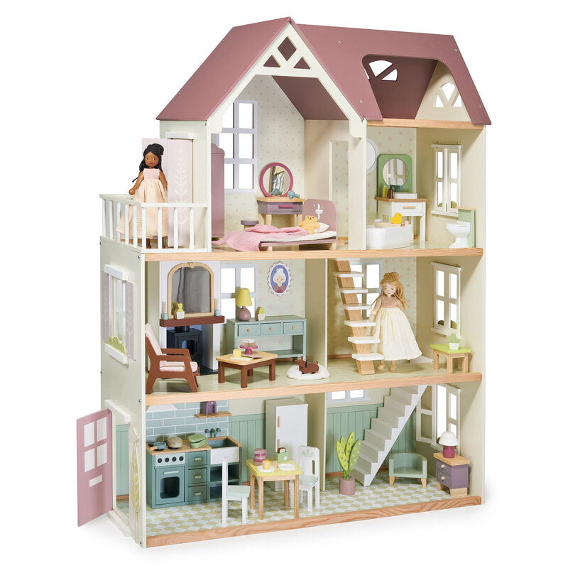Tender Leaf Toys Mulberry Mansion Dollhouse with Furniture