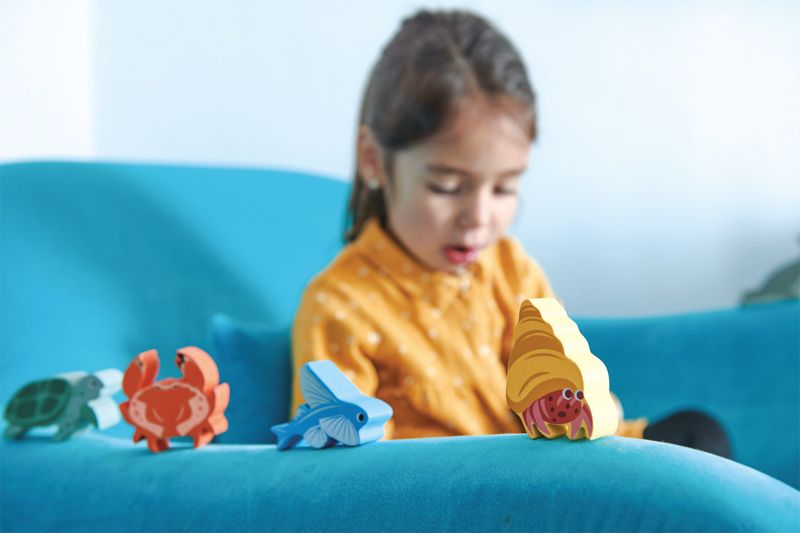 Tender Leaf Toys Wooden Animal Crab
