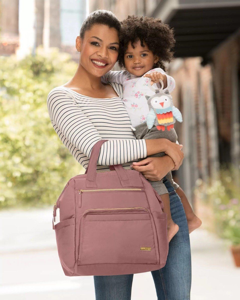 Skip Hop Main Frame Wide Open Nappy Backpack - Dusty Rose