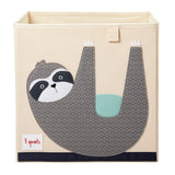 3 Sprouts Fabric Storage Box - Grey Sloth