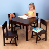 KidKraft Farmhouse Table & 4 Chairs Espresso