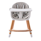 JOY  BABY Amelia Grey 2-in-1 Timber Highchair
