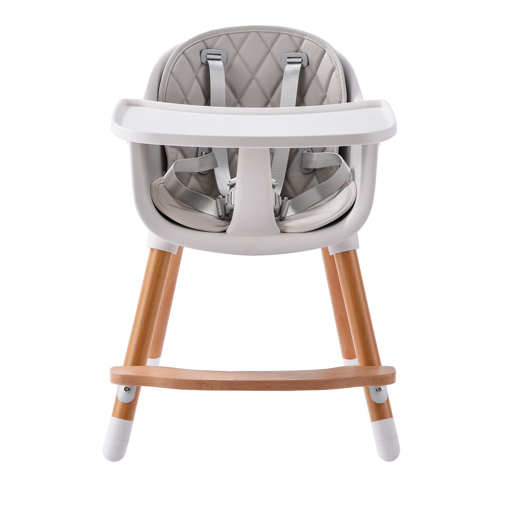 JOY  BABY Amelia Grey 2-in-1 Timber Highchair