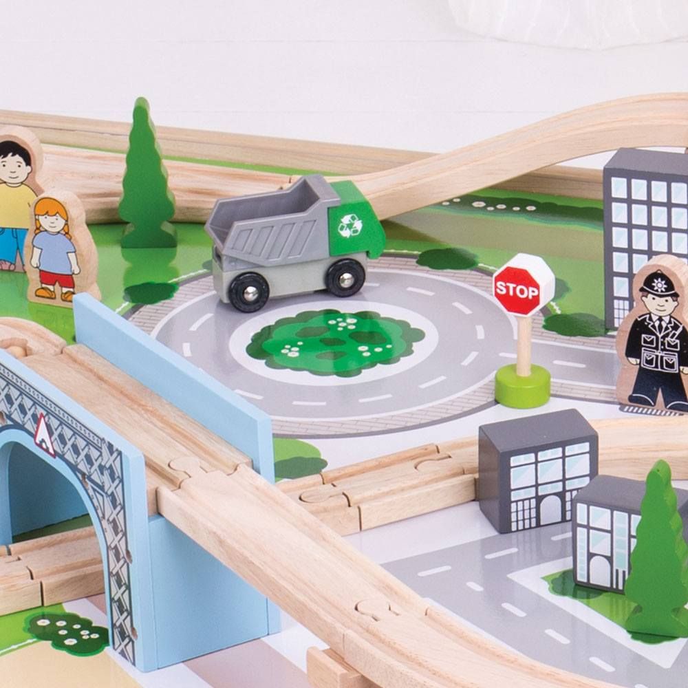Bigjigs Rail City Train Set and Table