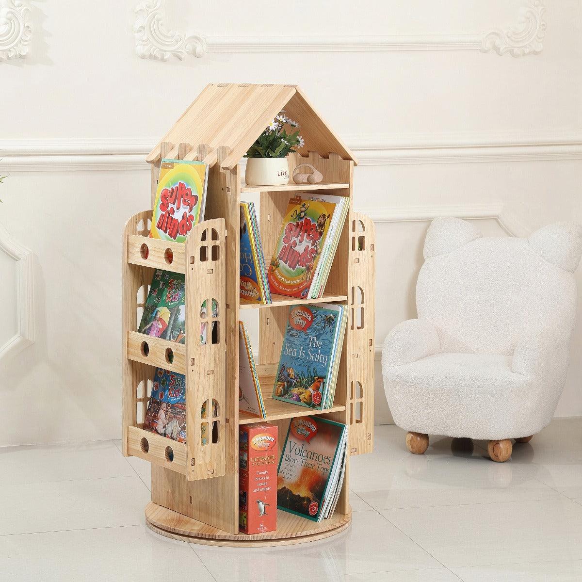 All 4 Kids Rowan Solid Timber Revolving  Bookcase