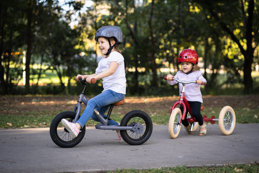 Trybike 2 in 1 Steel Balance Bike and Tricycle - Vintage Grey