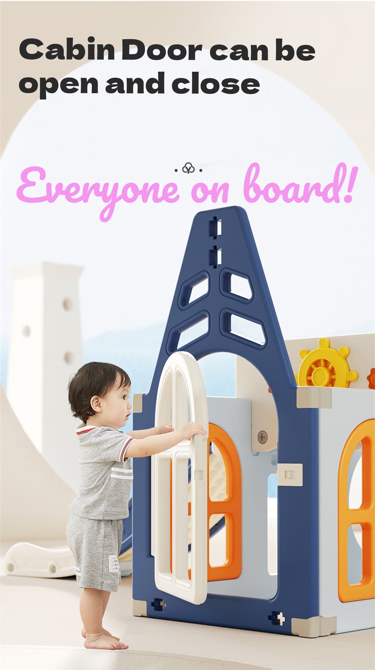 ALL 4 KIDS Hunter Pirate Ship Baby Slider Play Center