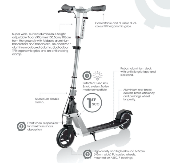 GLOBBER One K165 BR Titanium Scooter