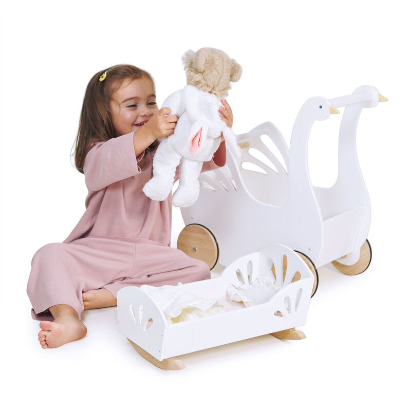 Tender Leaf Toys Sweet Swan Dolly Bed