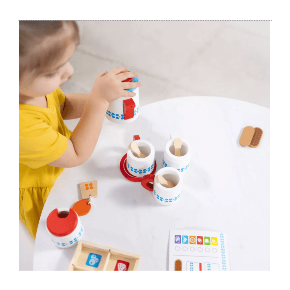 Melissa & Doug Wooden Steep & Serve Tea Set