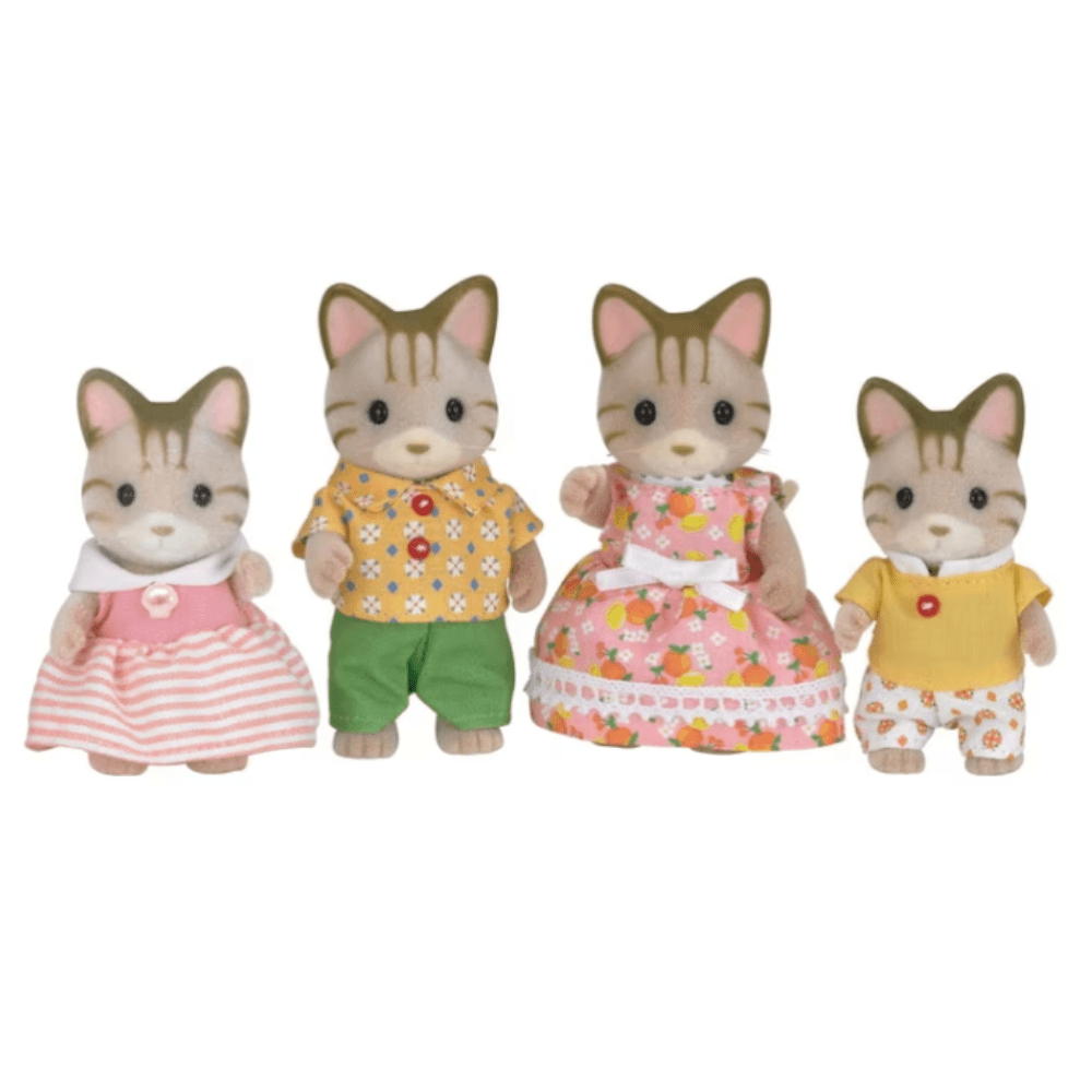 Sylvanian Families Striped Cat Family