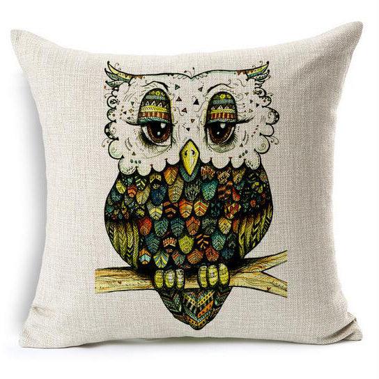 All 4 Kids 45cm Square Throw Pillow Cushion Cover - Owl