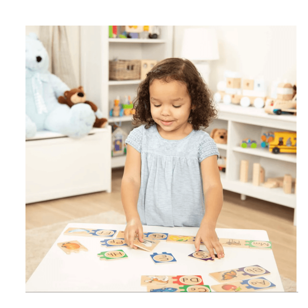 Melissa & Doug Alphabet Wooden Puzzle Cards