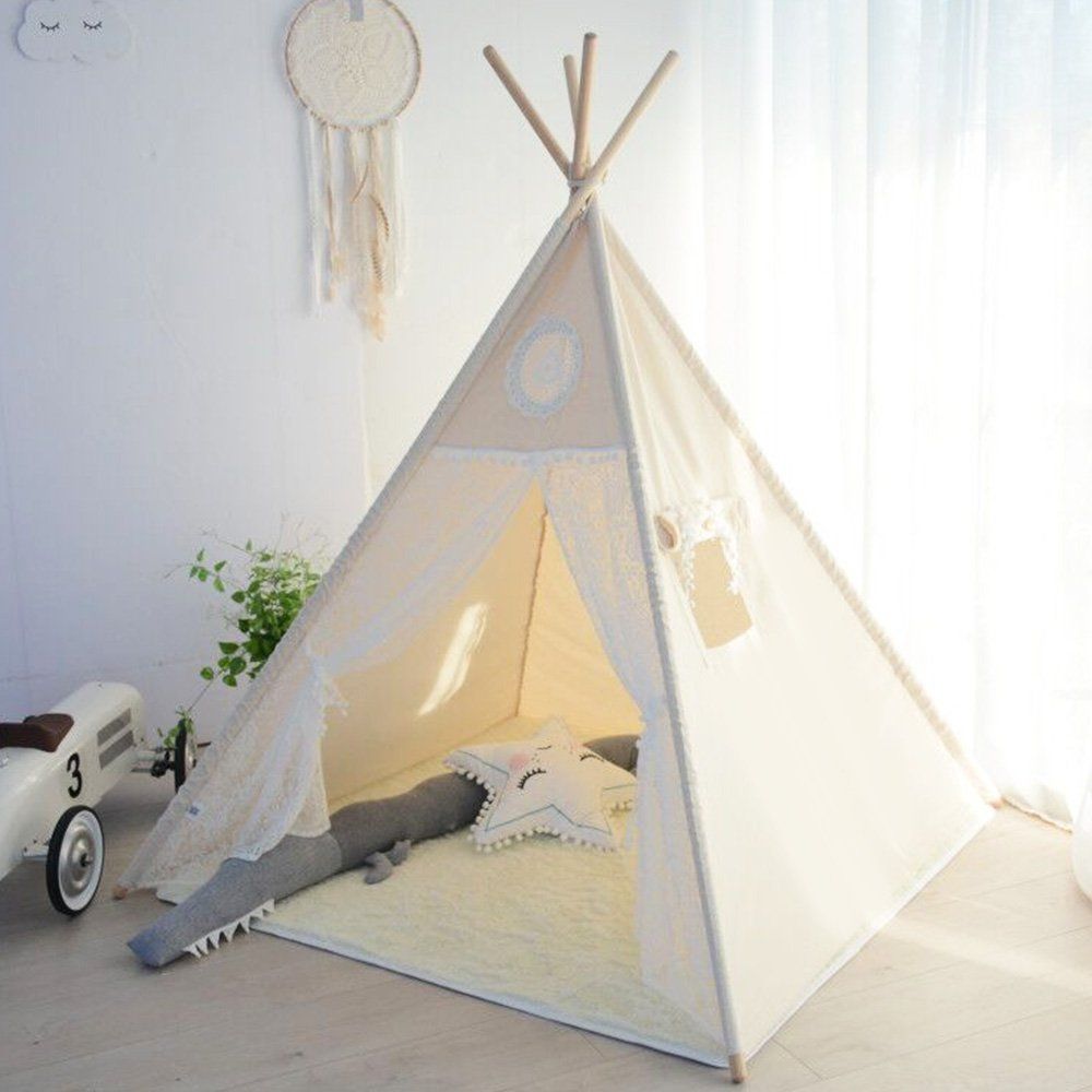 ALL 4 KIDS Allison Lace Kids Square Teepee Tent