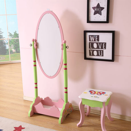 ALL 4 KIDS Olivia the Fairy Girl‘s Wooden Standing Mirror