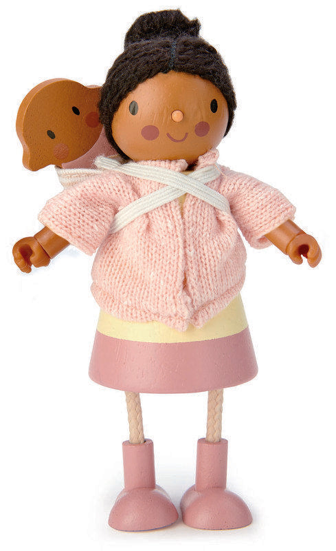 Tender Leaf Toys Doll Mrs Forrester with Flexible Limbs & Her Baby