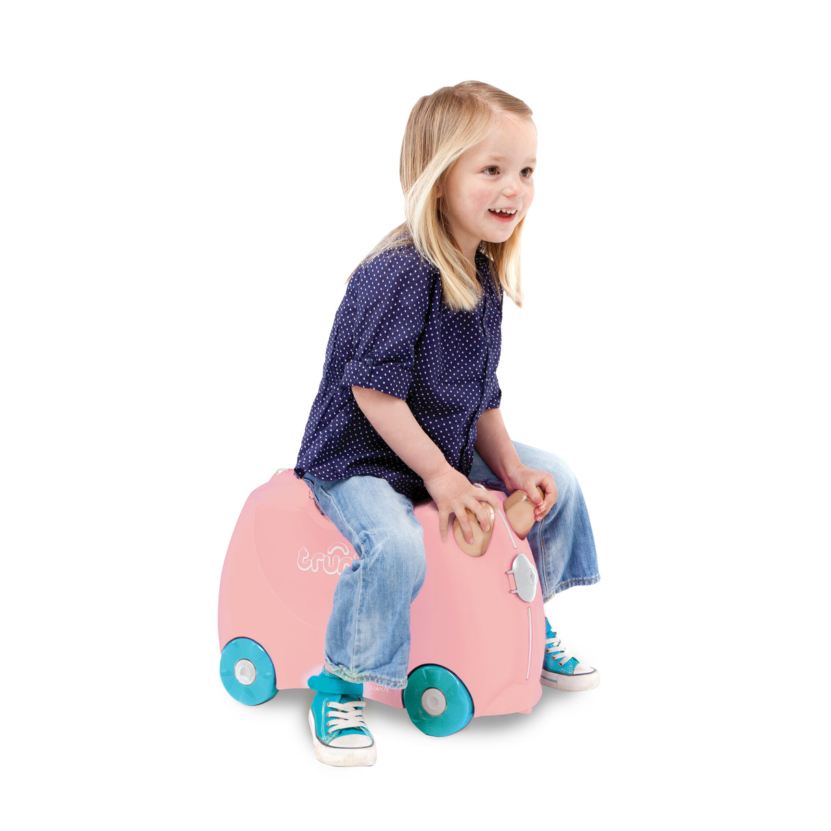 Trunki Kids Ride On Luggage Suitcase - Flossi the Flamingo