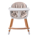 JOY  BABY Amelia Beige 2-in-1 Timber Highchair