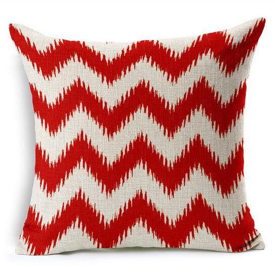 All 4 Kids 45cm Square Throw Pillow Cushion Cover - Wave Pattern