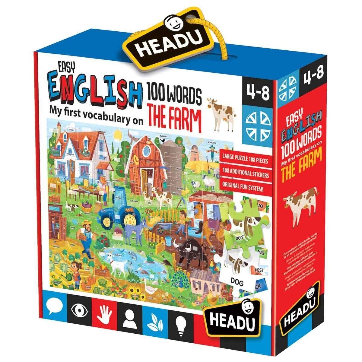 Headu Flash Card - Easy English 100 Words Farm