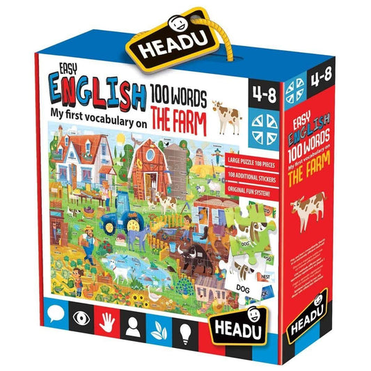 Headu Flash Card - Easy English 100 Words Farm